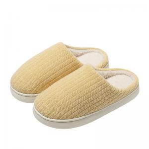 Home Indoor Non-slip Cotton Slippers for Women Autumn Winter New Couple Simple Cotton Slippers Thickening Warm Slippers for Men