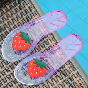 Yesteem China Factory Kids PVC Slides Beach House Jelly Slipper Outdoor Rainbow Horse Fruit Lady Gradient Sandals Slippers
