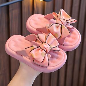 Yesteem Girls' Slippers for Outdoor Non-slip Soft Sole Bowknot Princess Indoor Beach Slippers for Children