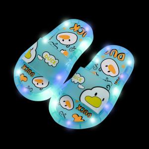 Yesteem LED Shining Slippers for Kids Child Soft Slippers with Lovely Animal Print Home Indoor Glowing Shoes Girls Boys