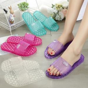 Yesteem Transparent Crystal Jelly Slippers for Women Summer Indoor Outdoor Bathing Hotel and Home Use PVC Insole Wholesale